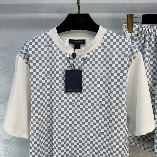 カジュアルで可愛い♪ 【ルイヴィトン】ダミエフロントTシャツ激安1AFP99 セットアップ vue76584
